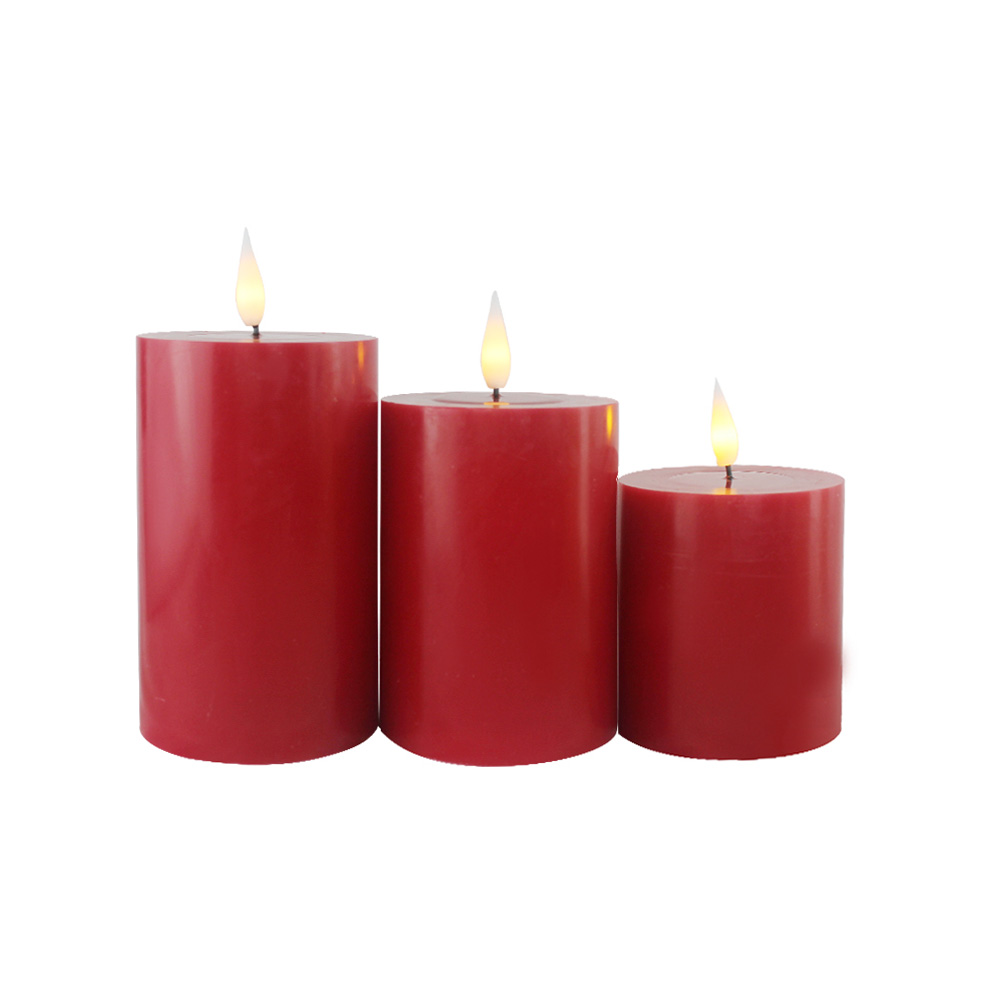 Ivory White 3D Wick Led شمع بی نظیر